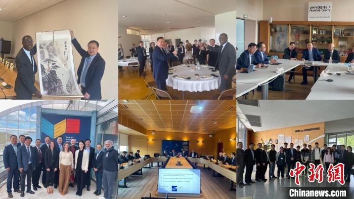 圖為法國(guó)站訪問(wèn)留影。　安徽大學(xué)供圖。